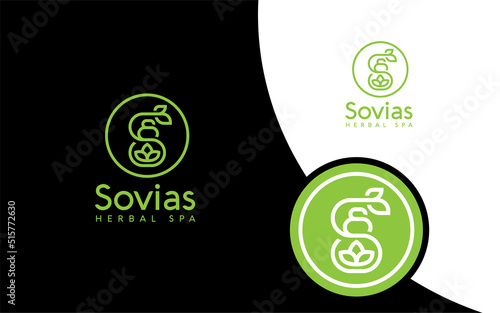 spa wellness modern logo vector