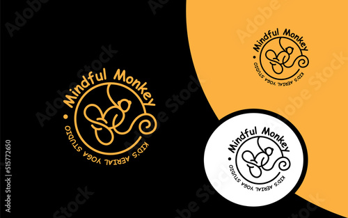 Yoga kids logo vector