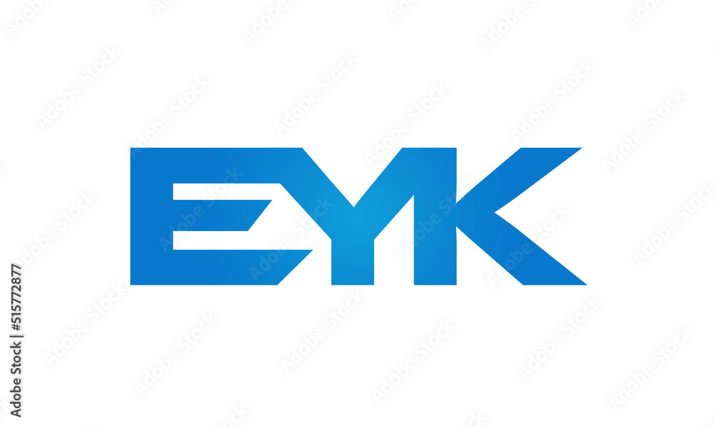 Connected EYK Letters logo Design Linked Chain logo Concept Connected EYK Letters logo Design Linked Chain logo Concept