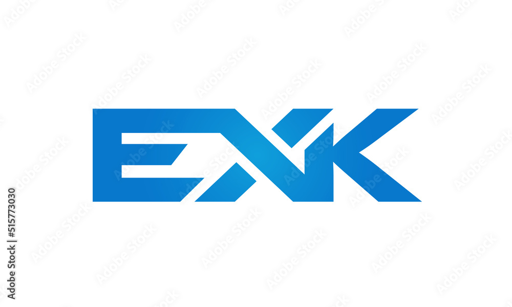 Connected EXK Letters logo Design Linked Chain logo Concept Connected EXK Letters logo Design Linked Chain logo Concept