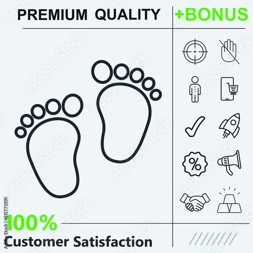 baby foot icon graphic elements for your work