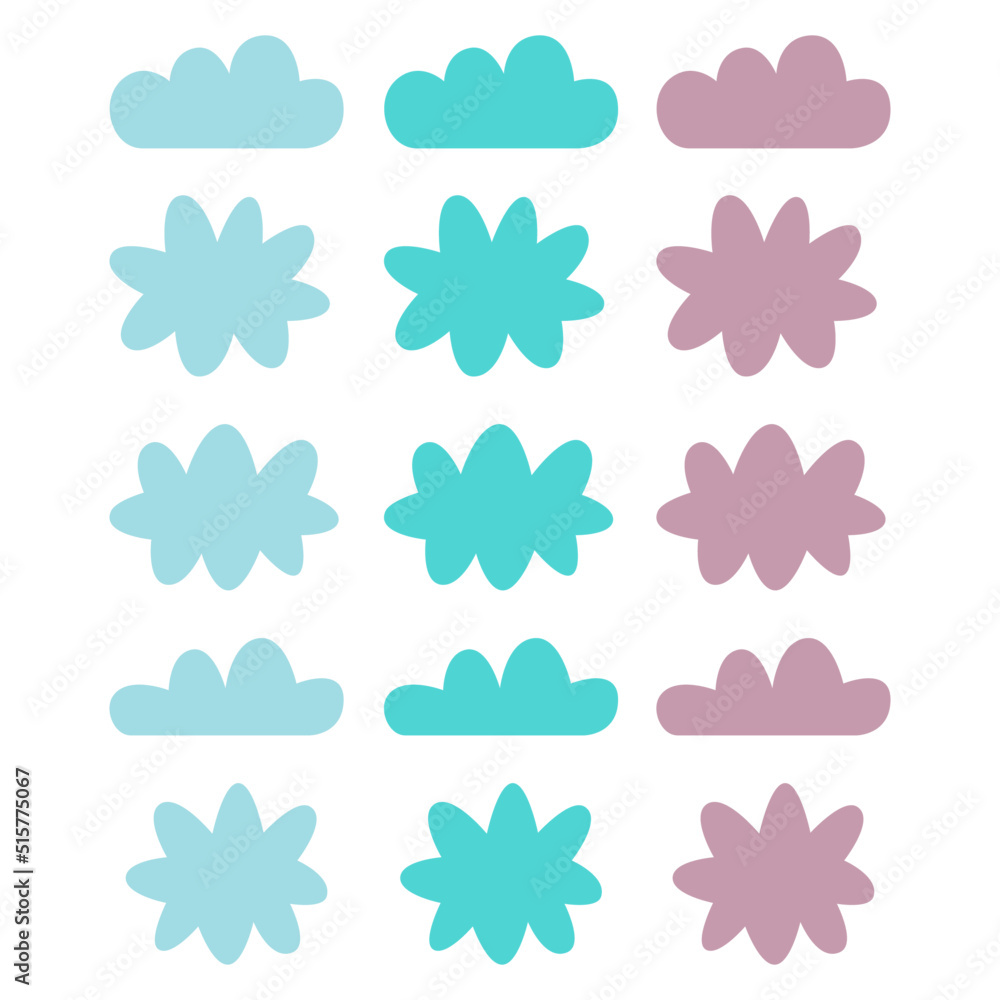 Obraz premium Cute painted Blank Clouds for your Text