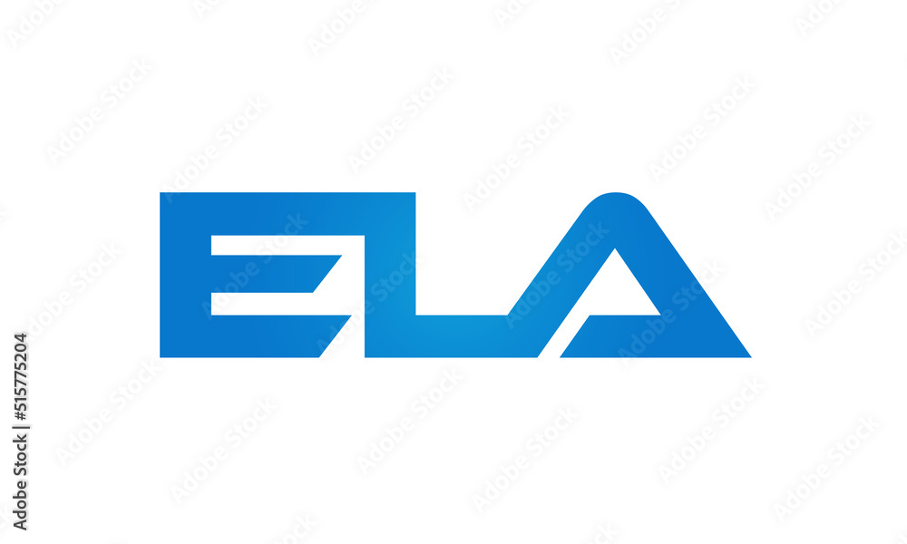 Connected ELA Letters logo Design Linked Chain logo Concept Connected ELA Letters logo Design Linked Chain logo Concept
