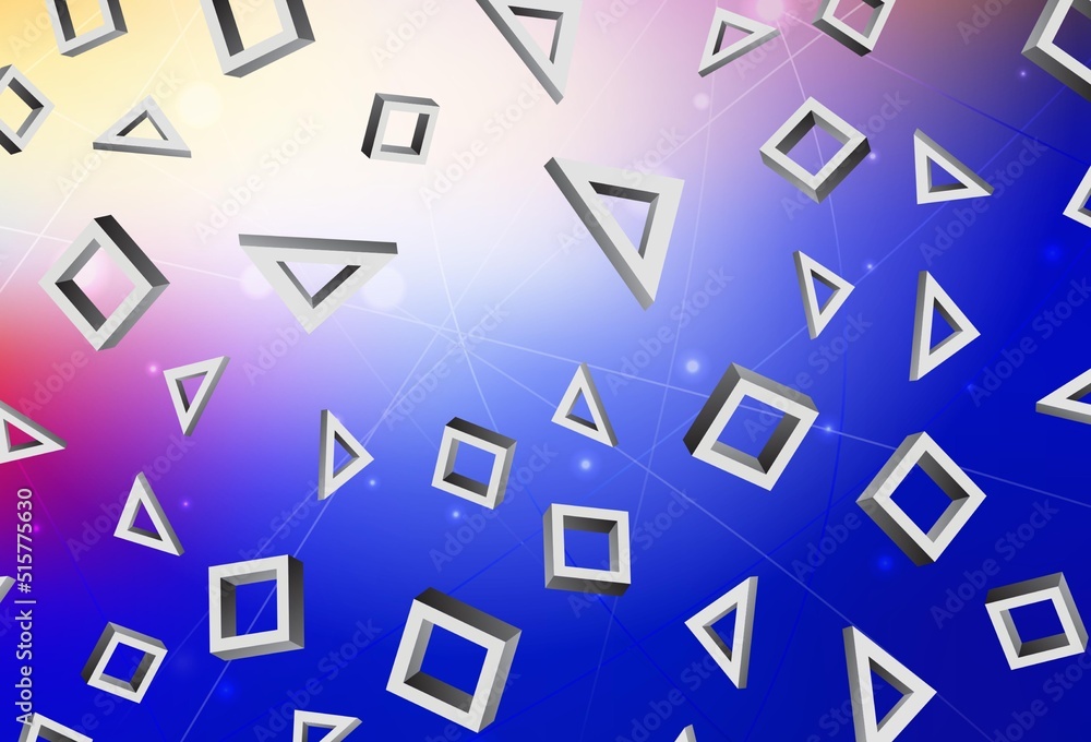 Light Pink, Blue vector template with rhombus. Light Pink, Blue vector template with rhombus.