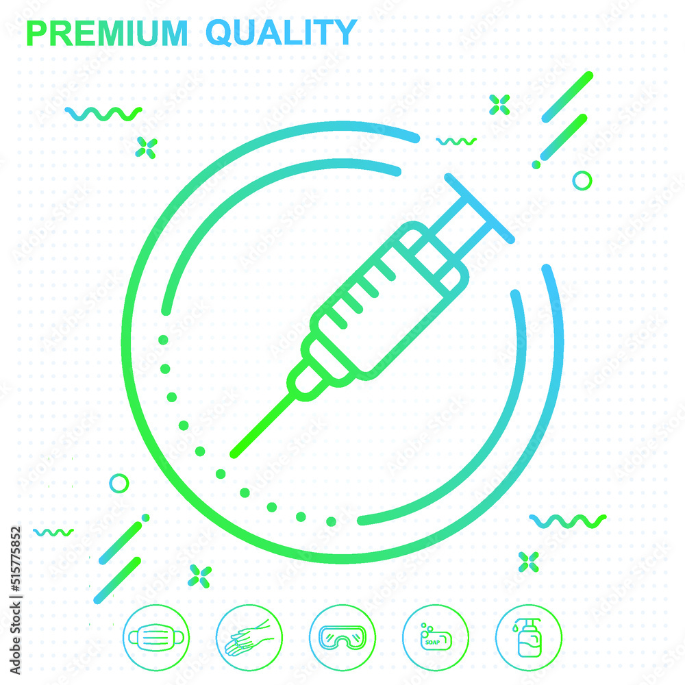 Syringe icon illustration - modern design 003. Syringe icon illustration - modern design 003.