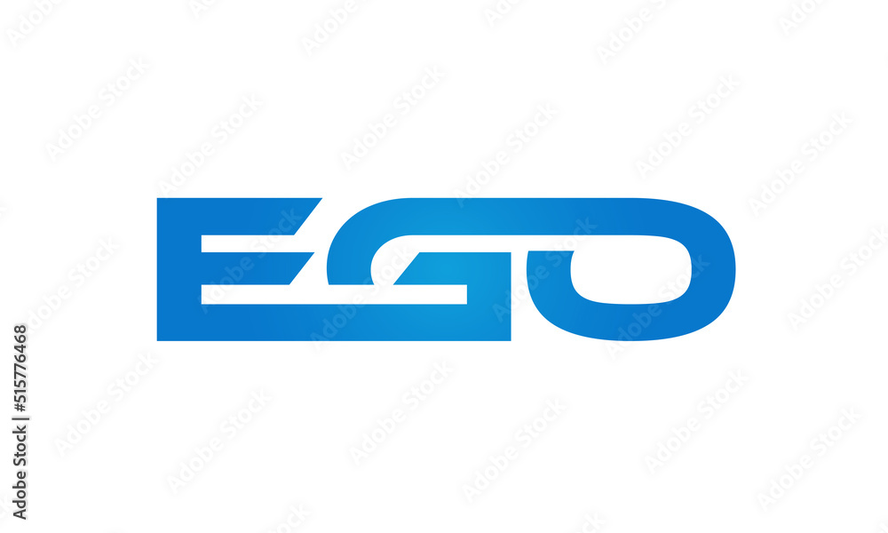Connected EGO Letters logo Design Linked Chain logo Concept Connected EGO Letters logo Design Linked Chain logo Concept