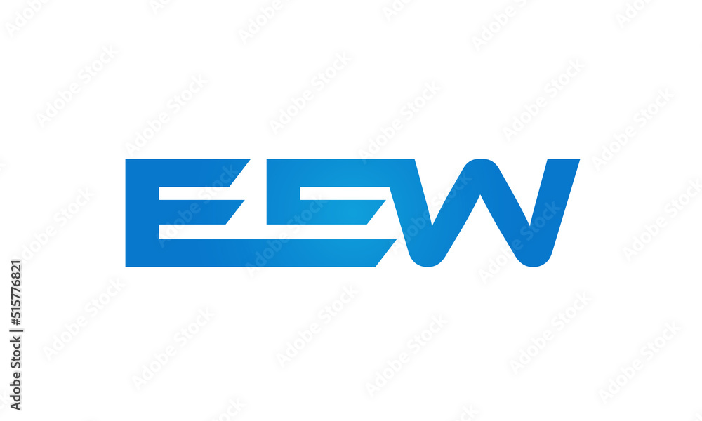 Connected EEW Letters logo Design Linked Chain logo Concept Connected EEW Letters logo Design Linked Chain logo Concept