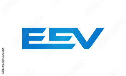 Connected EEV Letters logo Design Linked Chain logo Concept
