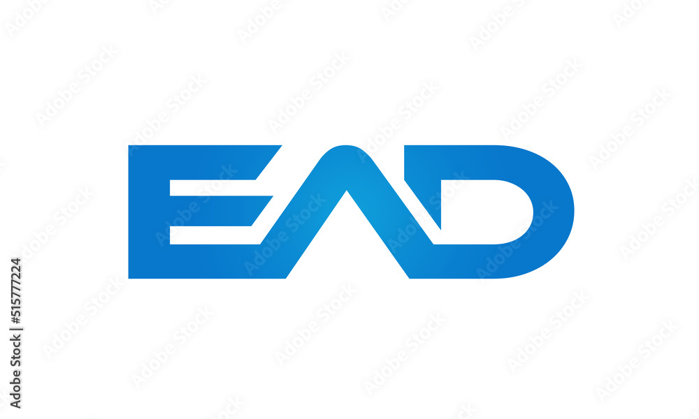 Connected EAD Letters logo Design Linked Chain logo Concept Connected EAD Letters logo Design Linked Chain logo Concept
