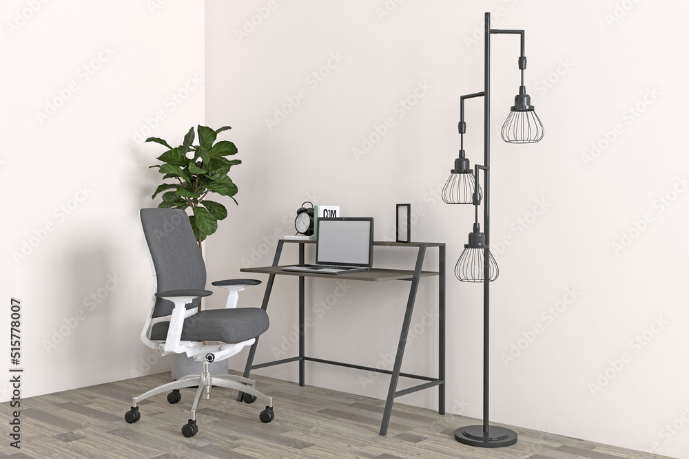 Fototapeta premium Workstation Frame and Screen Mockup