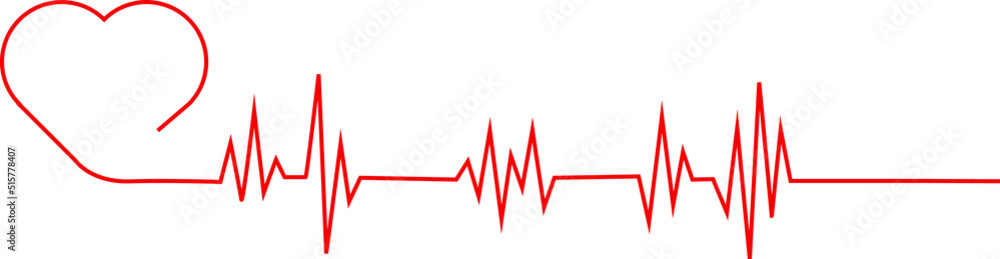 Heart pulse. Red and white colors. Heartbeat lone, cardiogram. Beautiful healthcare, medical background. Modern simple design. Icon. sign or logo. Flat style vector illustration. Heart pulse. Red and white colors. Heartbeat lone, cardiogram. Beautiful healthcare, medical background. Modern simple design. Icon. sign or logo. Flat style vector illustration.