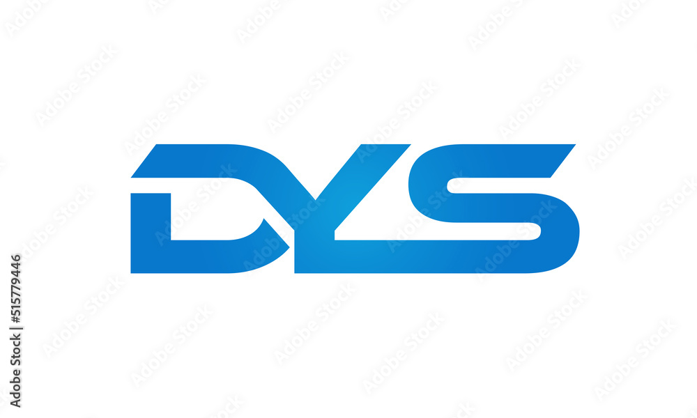 Connected DYS Letters logo Design Linked Chain logo Concept Connected DYS Letters logo Design Linked Chain logo Concept
