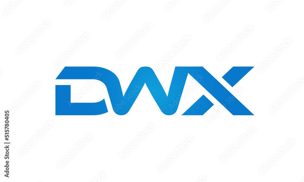Connected DWX Letters logo Design Linked Chain logo Concept Connected DWX Letters logo Design Linked Chain logo Concept