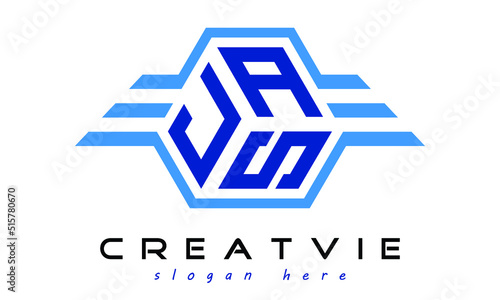 JAS three letter geometrical wings logo design vector template. wordmark logo | emblem logo | monogram logo | initial letter logo | typography logo | business logo | minimalist logo |