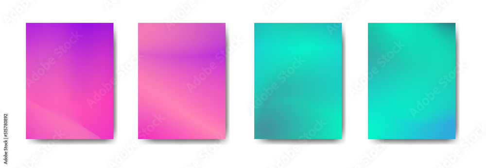 set of abstract background with beautiful gradation color, colorful background for poster flyer banner backdrop.vertical banner.cool fluid background vector illustration 