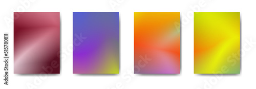 Wallpaper Mural set of abstract background with beautiful gradation color, colorful background for poster flyer banner backdrop.vertical banner.cool fluid background vector illustration  Torontodigital.ca