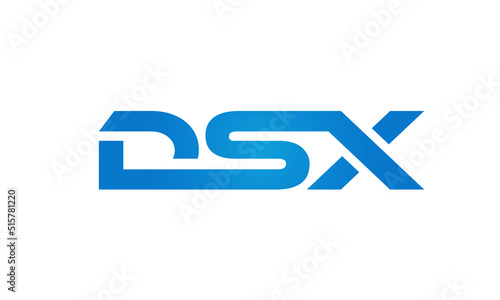 Connected DSX Letters logo Design Linked Chain logo Concept © PIARA KHATUN