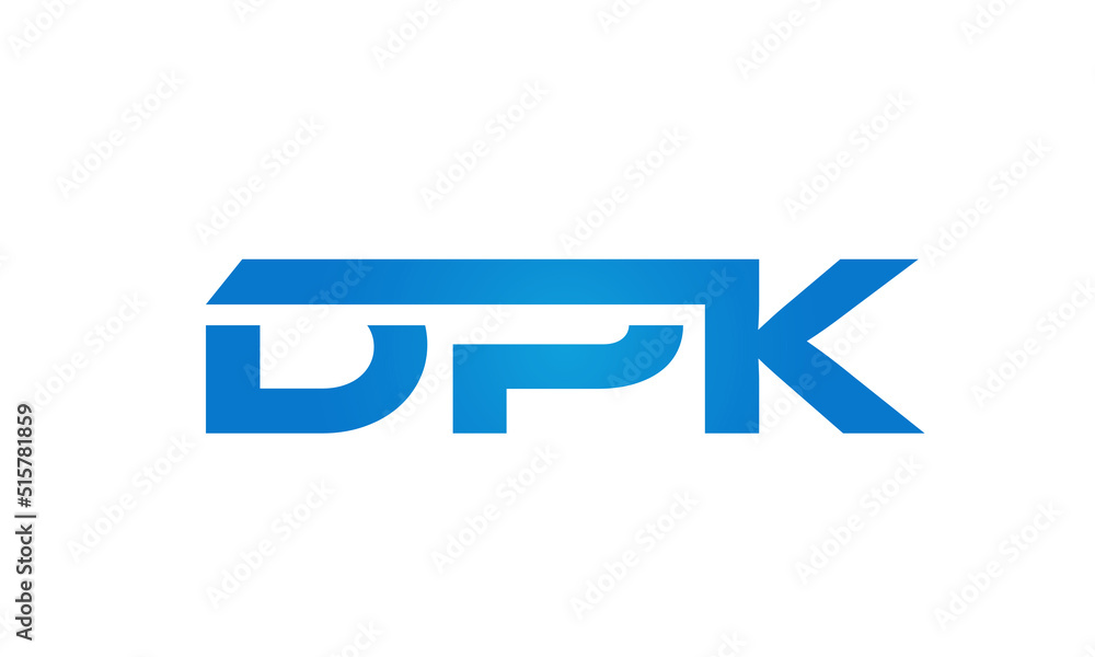 Connected DPK Letters logo Design Linked Chain logo Concept Connected DPK Letters logo Design Linked Chain logo Concept