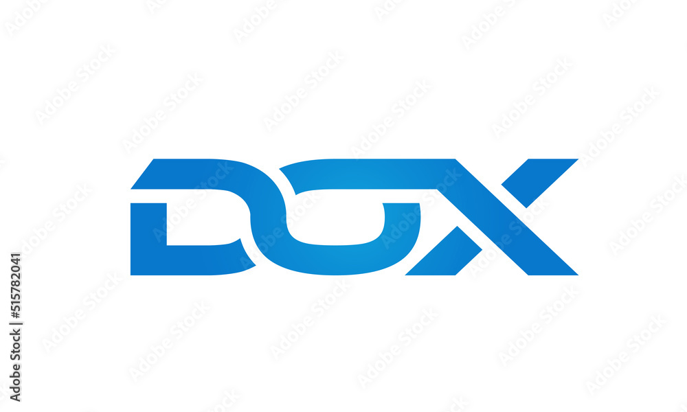 Connected DOX Letters logo Design Linked Chain logo Concept Connected DOX Letters logo Design Linked Chain logo Concept