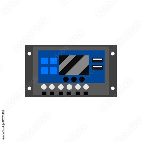 Illustration of a Chargers controller for solar electric power.
