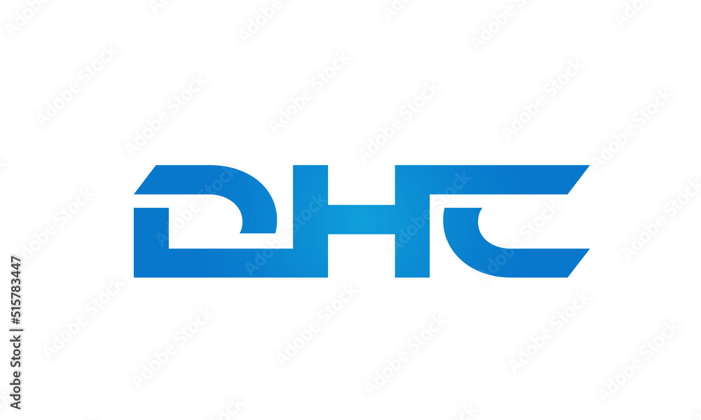 Connected AHC Letters logo Design Linked Chain logo Concept Connected AHC Letters logo Design Linked Chain logo Concept