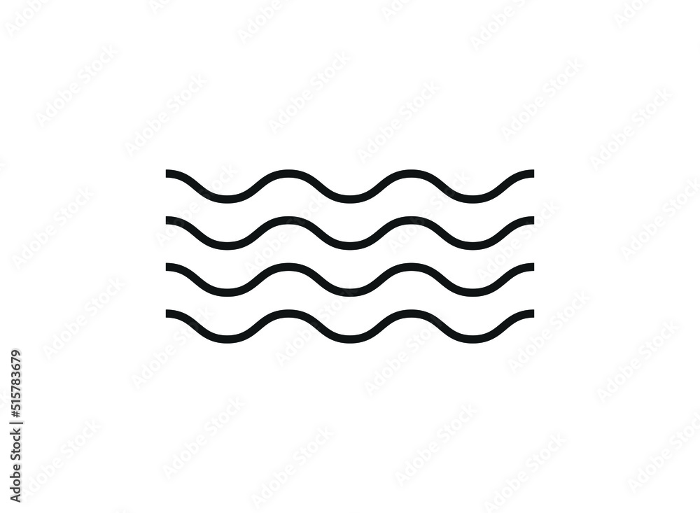 Wave Icon in trendy flat style isolated on grey background. Water wave symbol for your web site design, logo, app, UI. Vector illustration, EPS10.