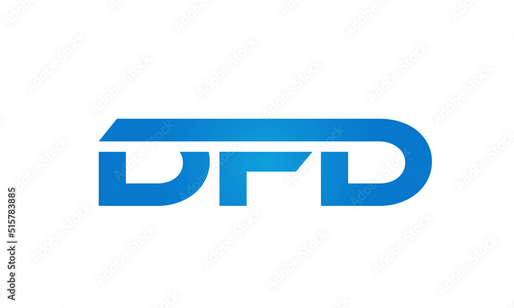 Connected AFD Letters logo Design Linked Chain logo Concept Connected AFD Letters logo Design Linked Chain logo Concept