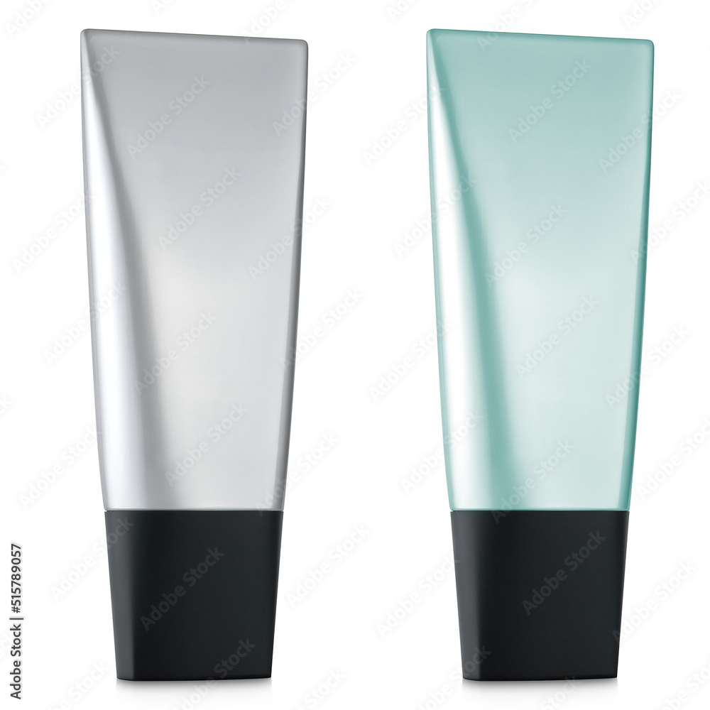 Cosmetic tubes mockup isolated on white Cosmetic tubes mockup isolated on white