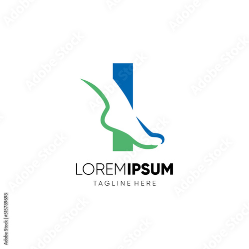 Letter I Foot Care or Ankle Logo Design Vector Icon Graphic Emblem Illustration
