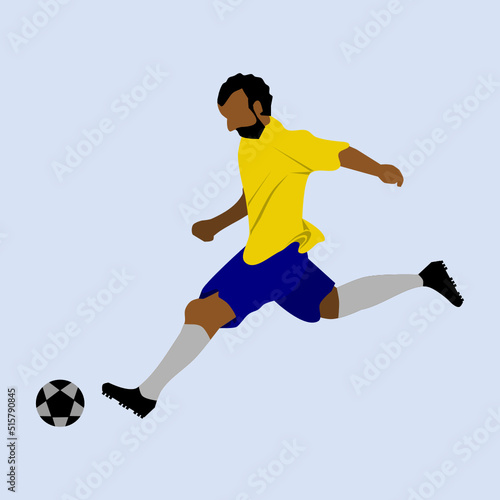 soccer player kicking ball