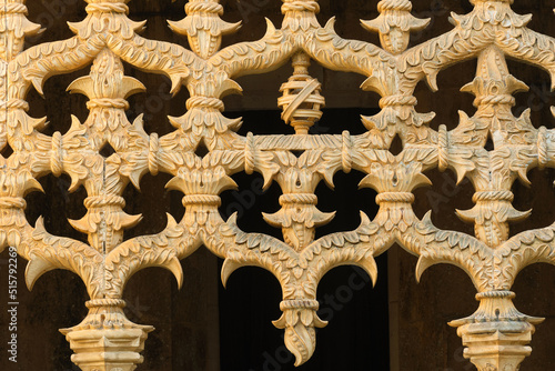 detail of the sculptures in The Royal Cloister of Batalha monastery, Portugal