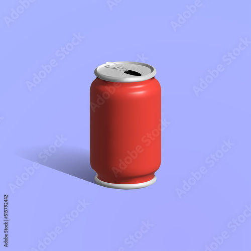 soda can 3d icon. red soda can 3d icon