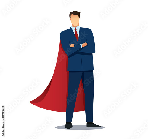 businessman with red cape vector illustration 