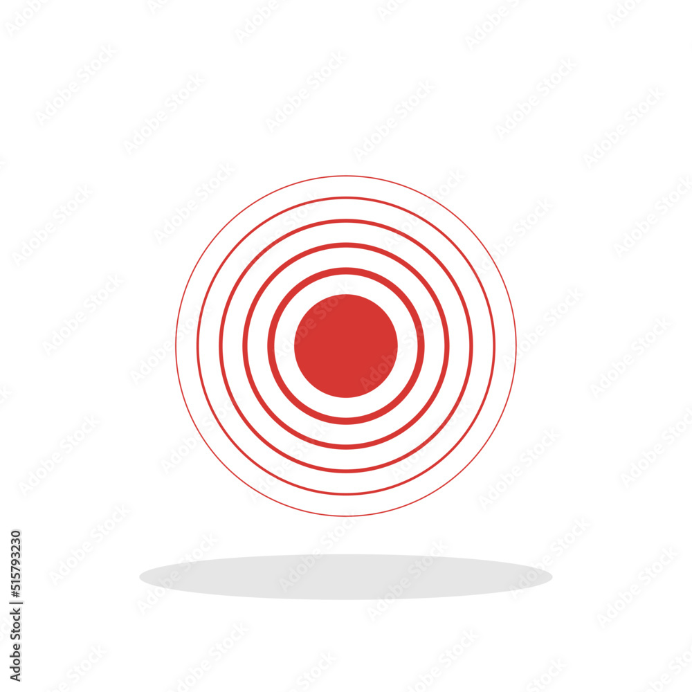 Pain circle red icon in trendy flat style. Pain symbol for your web site design, logo, app, UI Vector EPS 10. Pain circle red icon in trendy flat style. Pain symbol for your web site design, logo, app, UI Vector EPS 10.
