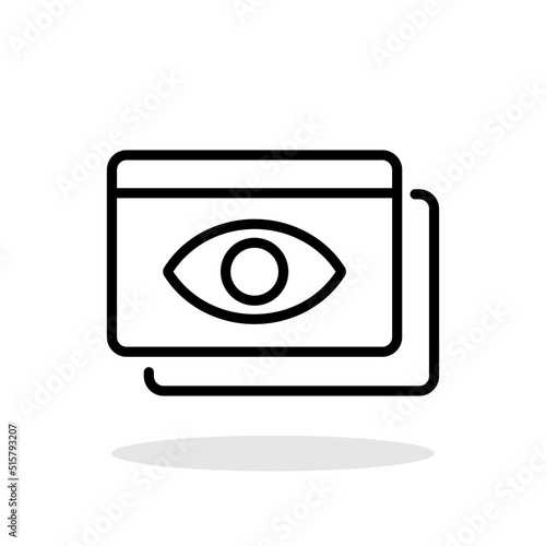 Page views icon in trendy flat style. View browser symbol for your web site design, logo, app, UI Vector EPS 10.