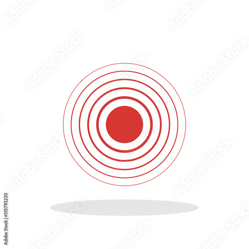 Pain circle red icon in trendy flat style. Pain symbol for your web site design, logo, app, UI Vector EPS 10.