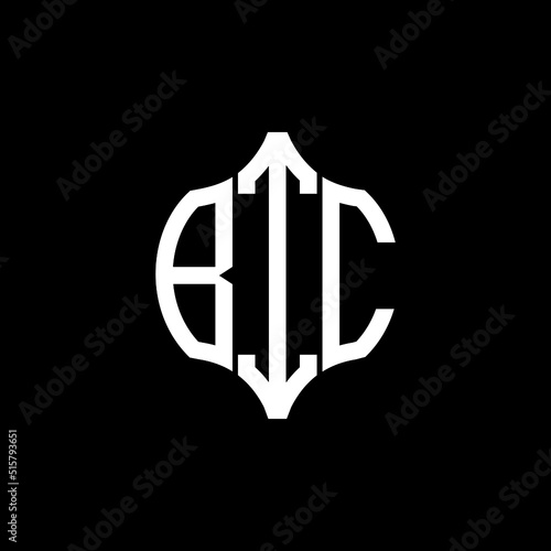 BIC letter logo. BIC best black background vector image. BIC Monogram logo design for entrepreneur and business.