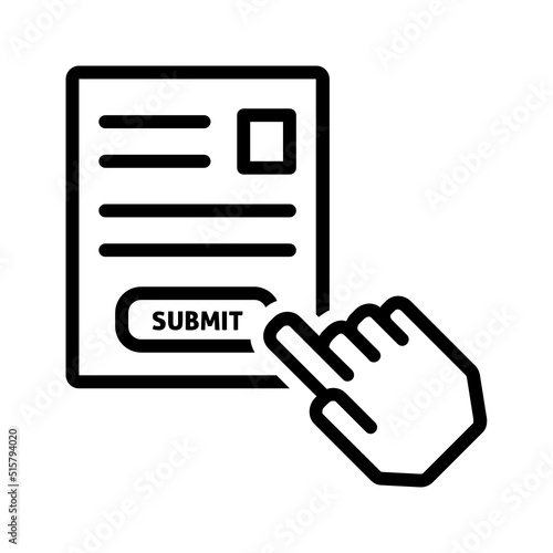 Black line icon for Submit
