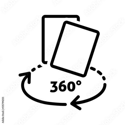 Black line icon for Rotate