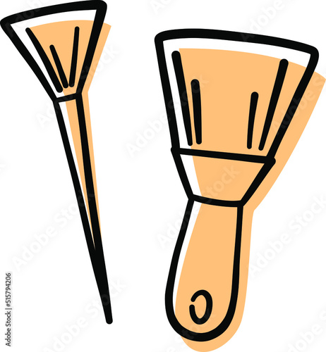 A set of brushes. Brush. Artist. A set of creative tools. Icons for artists. Hobby. Painting. Brush vector.