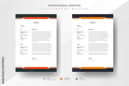 Professional creative letterhead design template