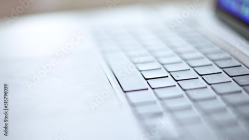 Close up macro notebook keyboard