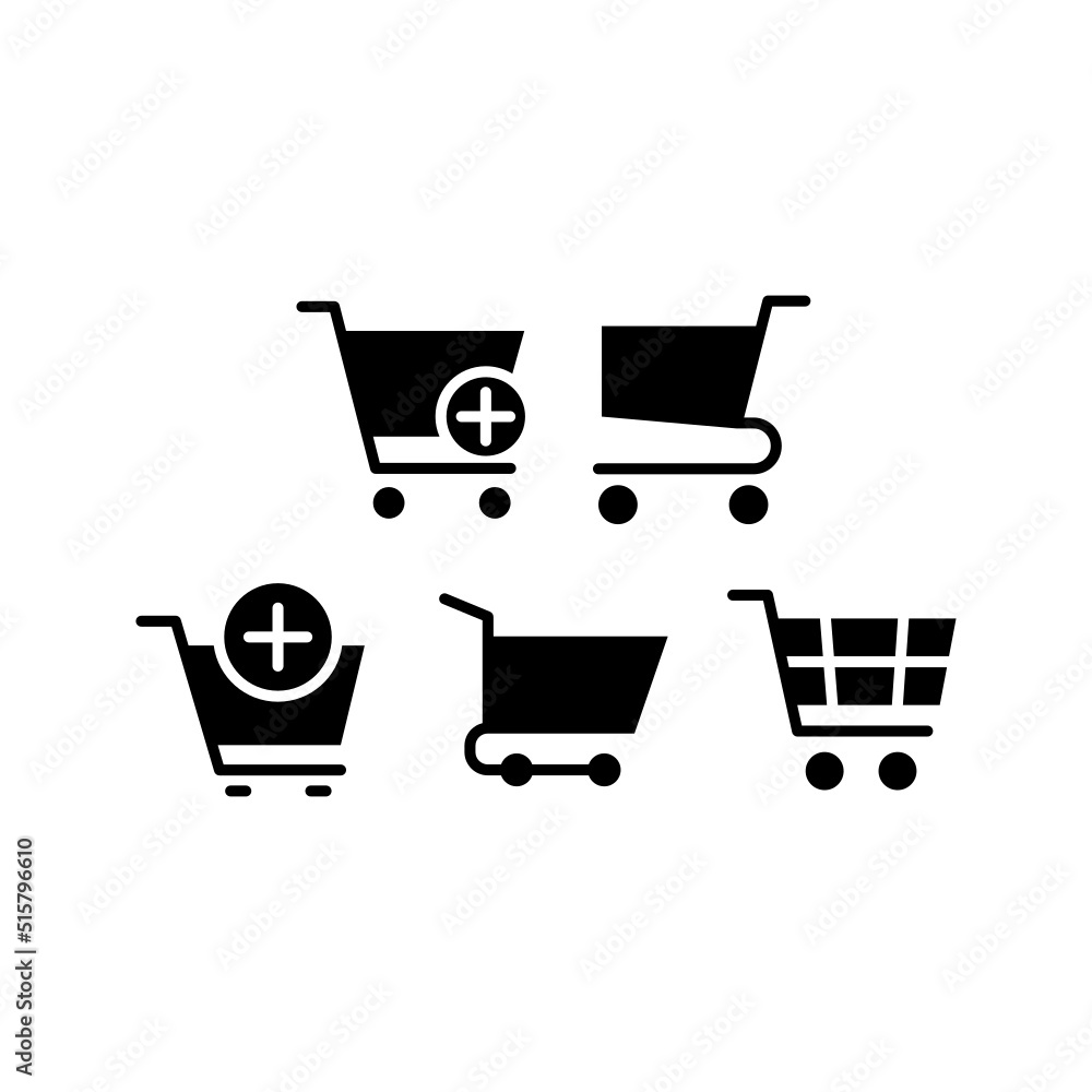 Shopping Cart Icon Set Vector Symbol Design Illustration Shopping Cart Icon Set Vector Symbol Design Illustration