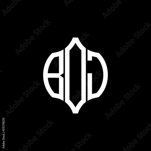 BOJ letter logo. BOJ best black background vector image. BOJ Monogram logo design for entrepreneur and business.