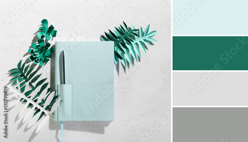 Stylish notebook with pen, ...