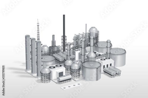 crude oil trading market and expensive and rare oil refineries.3d