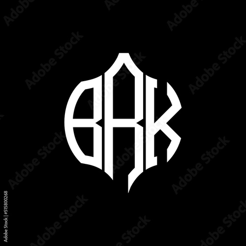 BRK letter logo. BRK best black ground vector image. BRK Monogram logo design for entrepreneur and business.