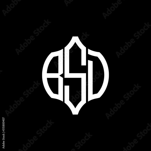 BSD letter logo. BSD best black ground vector image. BSD Monogram logo design for entrepreneur and business. photo