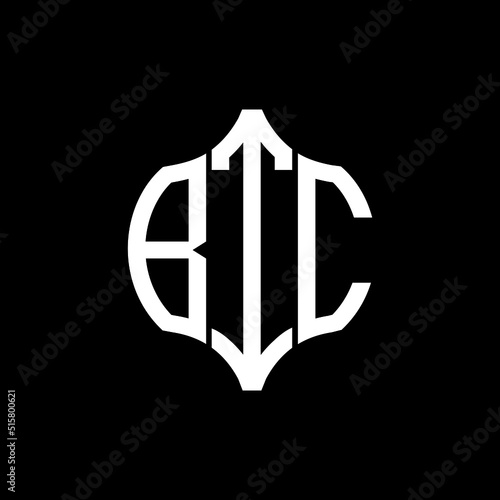 BIC letter logo. BIC best black ground vector image. BIC Monogram logo design for entrepreneur and business.