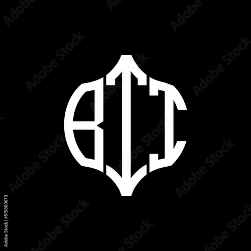 BII letter logo. BII best black ground vector image. BII Monogram logo design for entrepreneur and business. photo